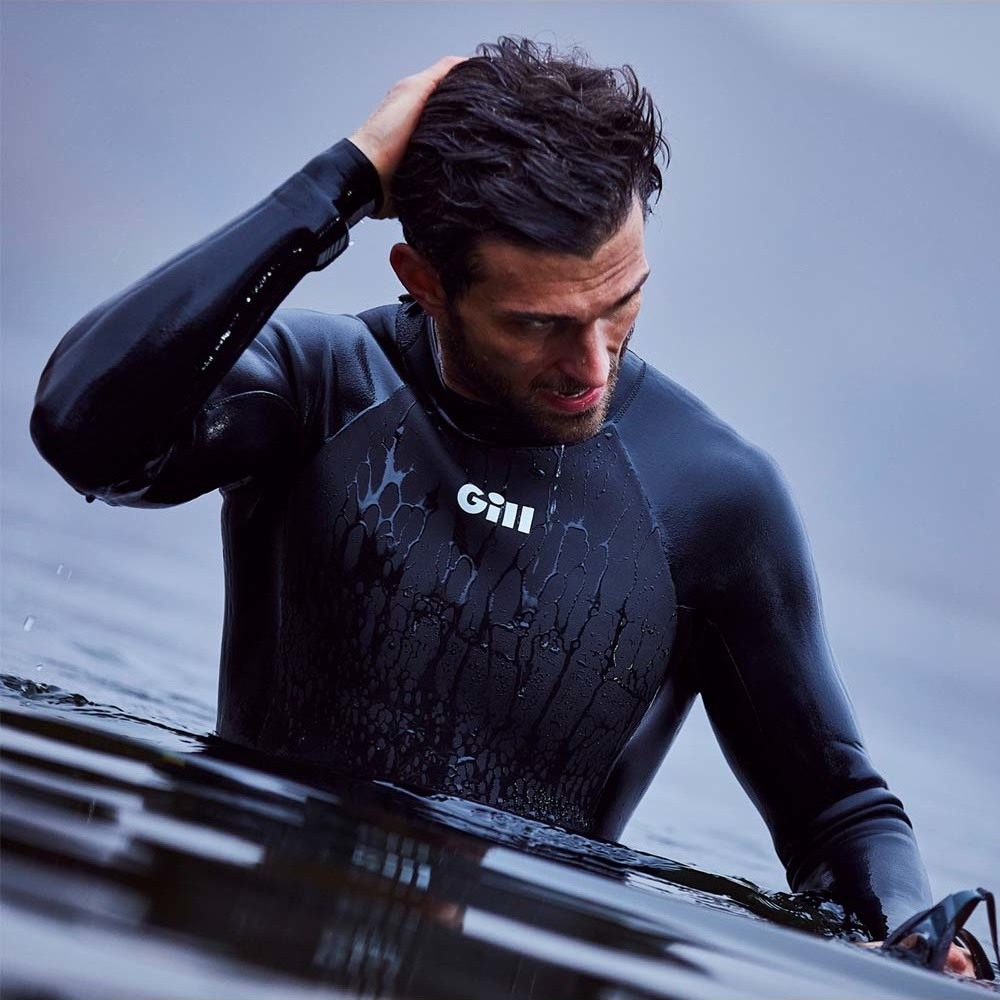 2025 Gill Heren Pursuit 4/3mm Rug Ritssluiting Wetsuit 5029 - Black